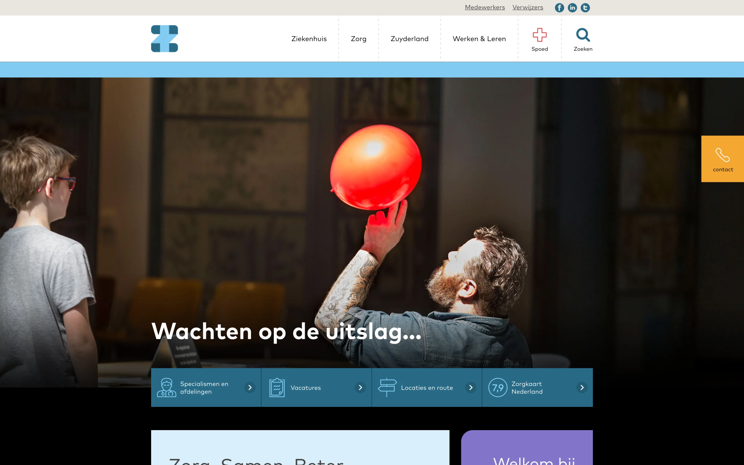 Zuyderland hospital website